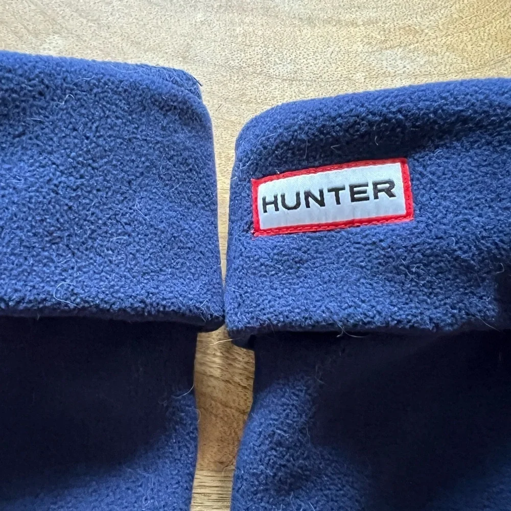 Hunter Navy Blue Fleece Socks For Rubber Boots - Size 6/7
